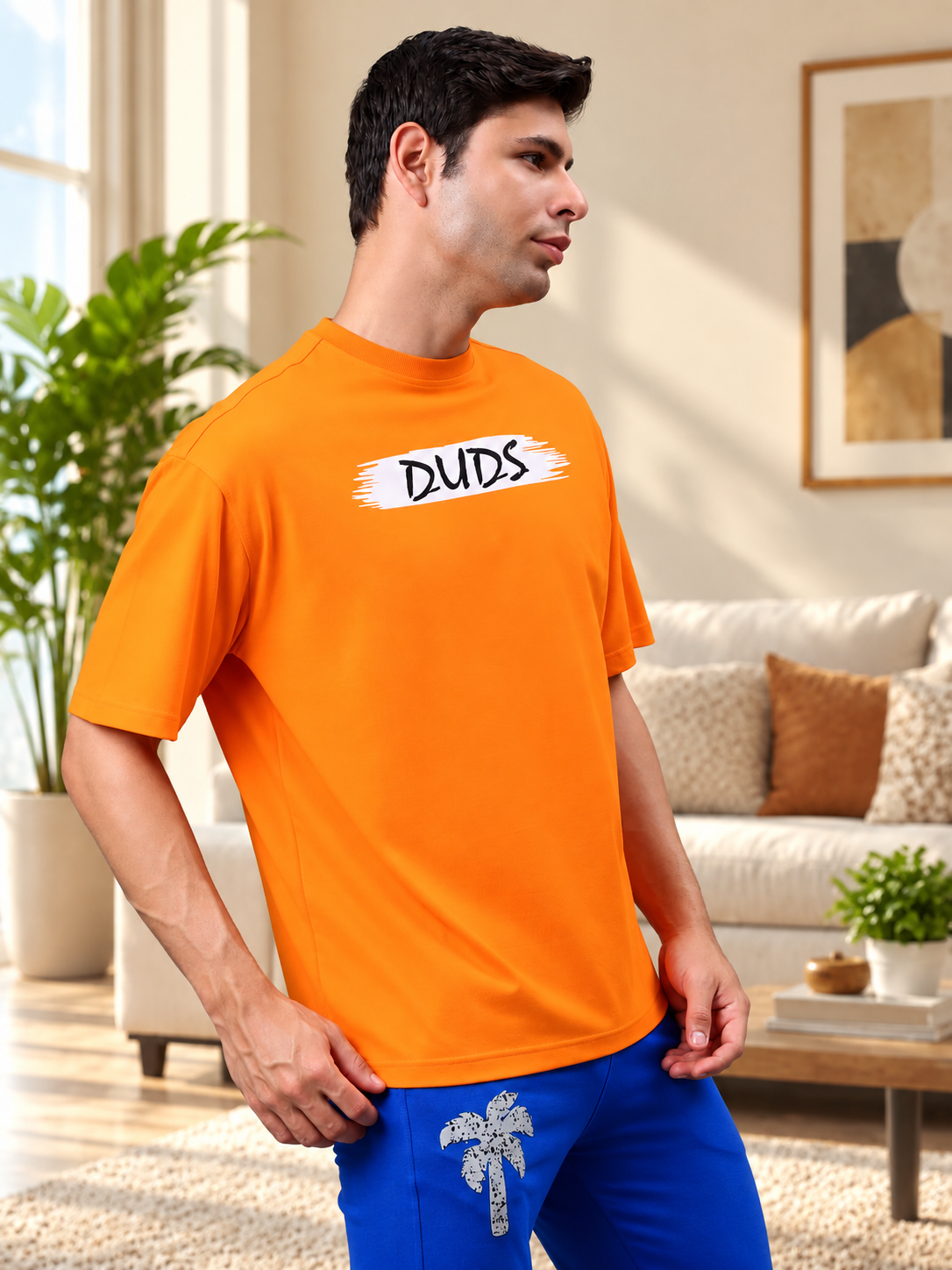 BLOOM QUOTE OVER-SIZED T-SHIRT ORANGE