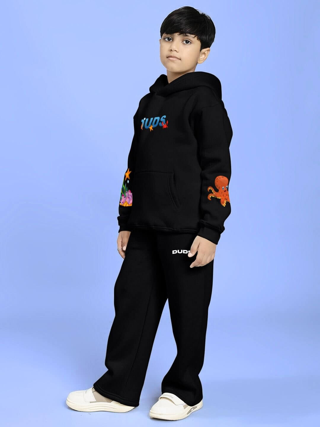 BLUE OCEAN WORLD FLEECE JOGGER FOR BOYS AND GIRLS BLACK - KIDS JOGGER
