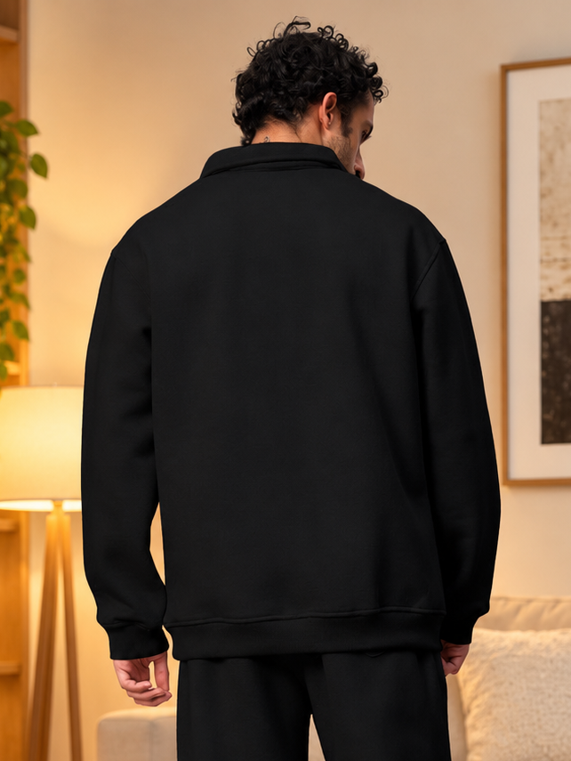 BONA-FIDE FLEECE SWEATSHIRT BLACK - Wearduds, view 3