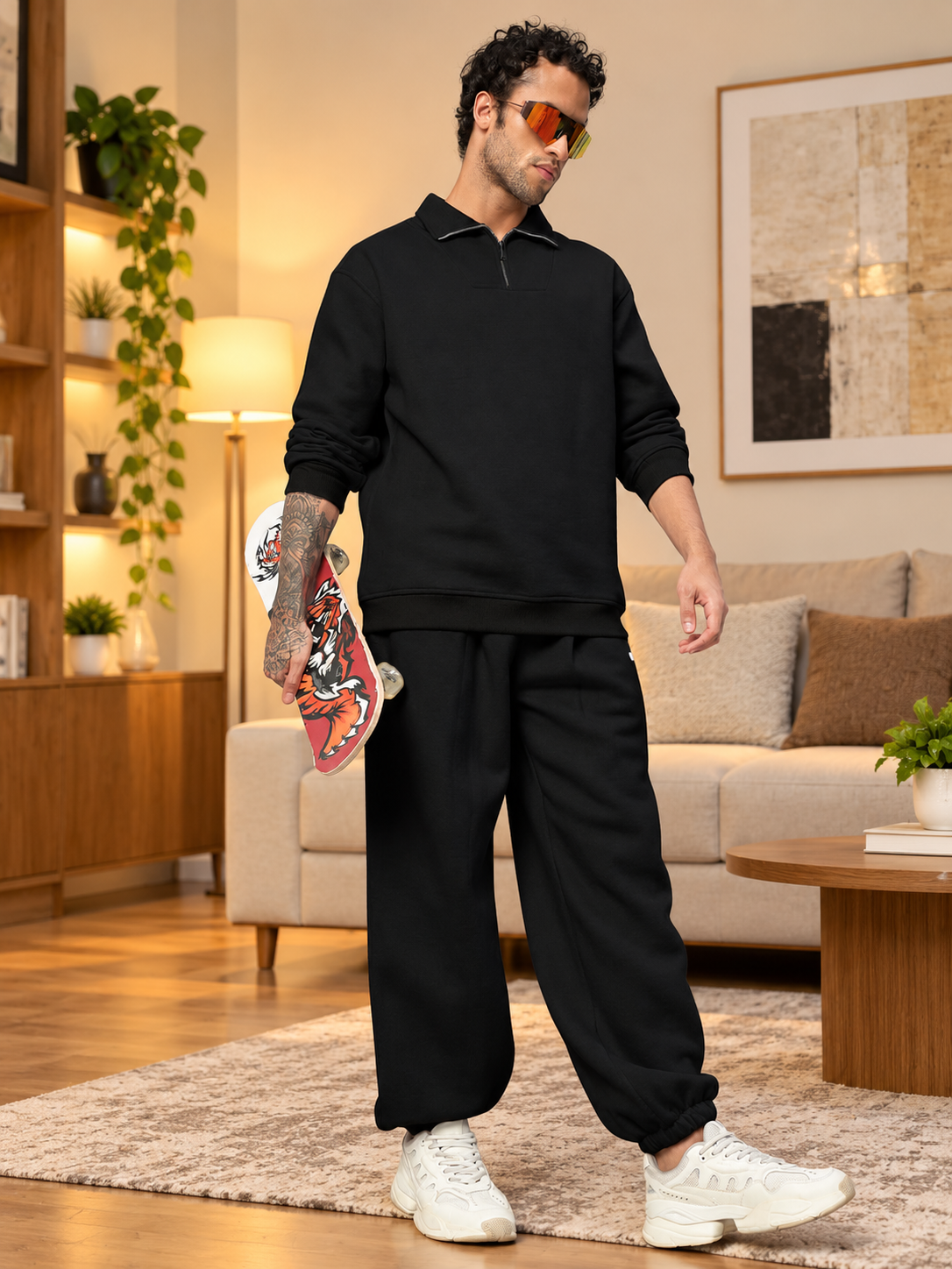 BONA-FIDE FLEECE SWEATSHIRT BLACK - Wearduds, view 5