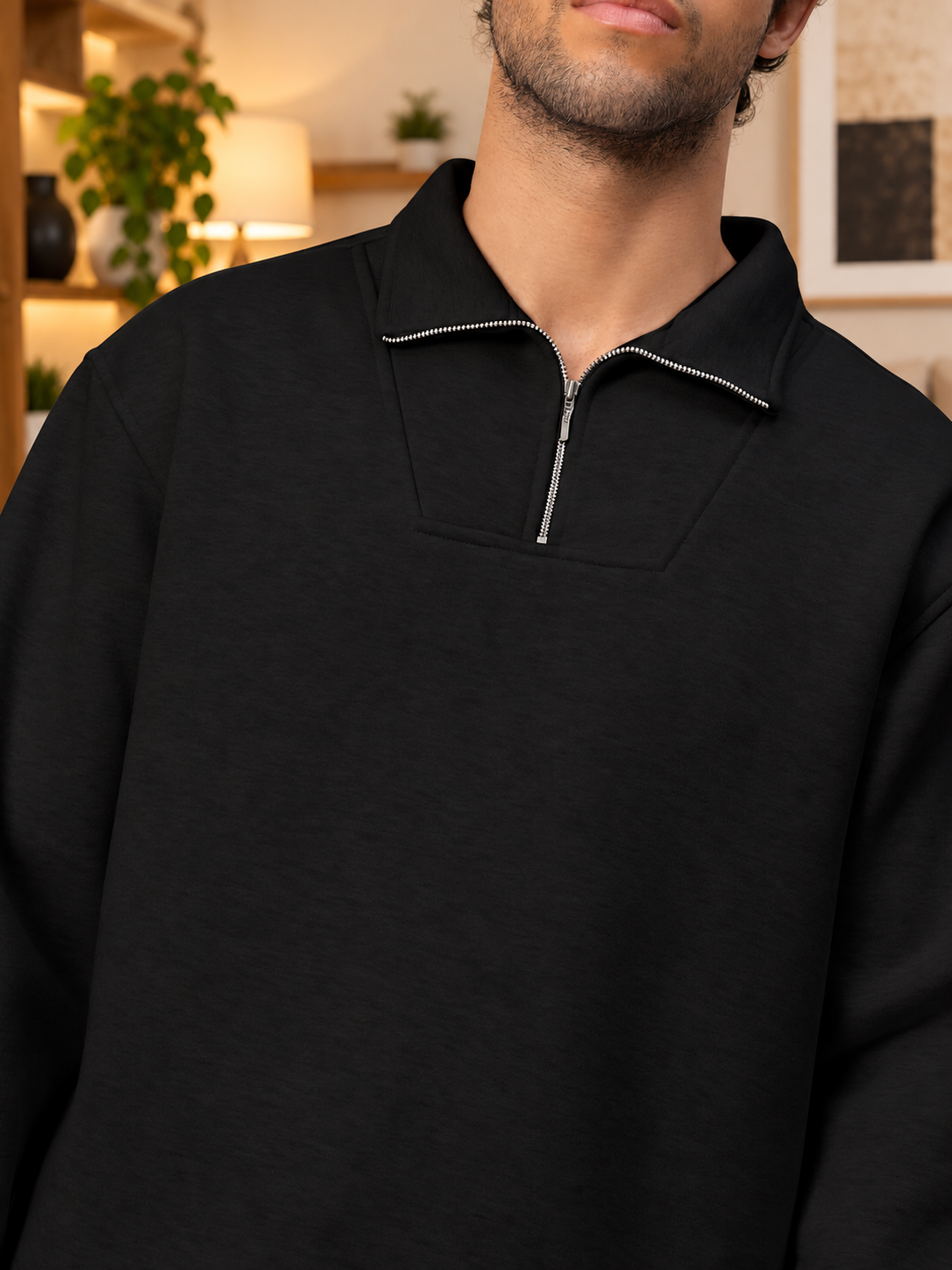 BONA-FIDE FLEECE SWEATSHIRT BLACK - Wearduds, view 6