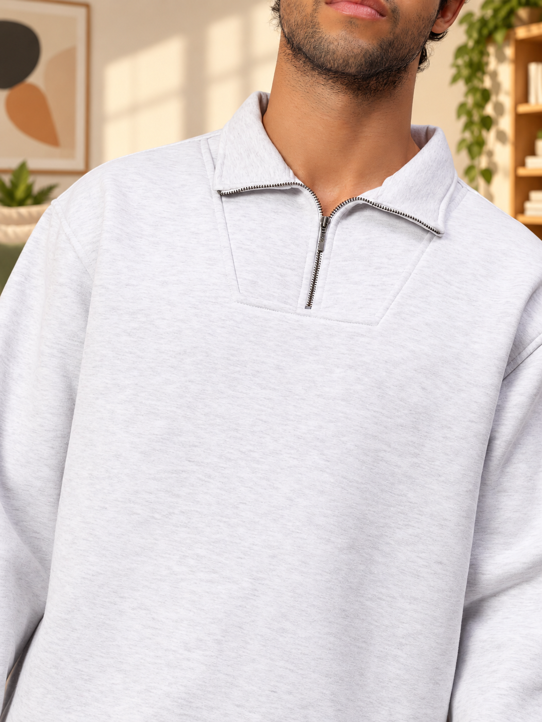 BONAFIDE SWEATSHIRT MELANGE GREY - Wearduds, view 4