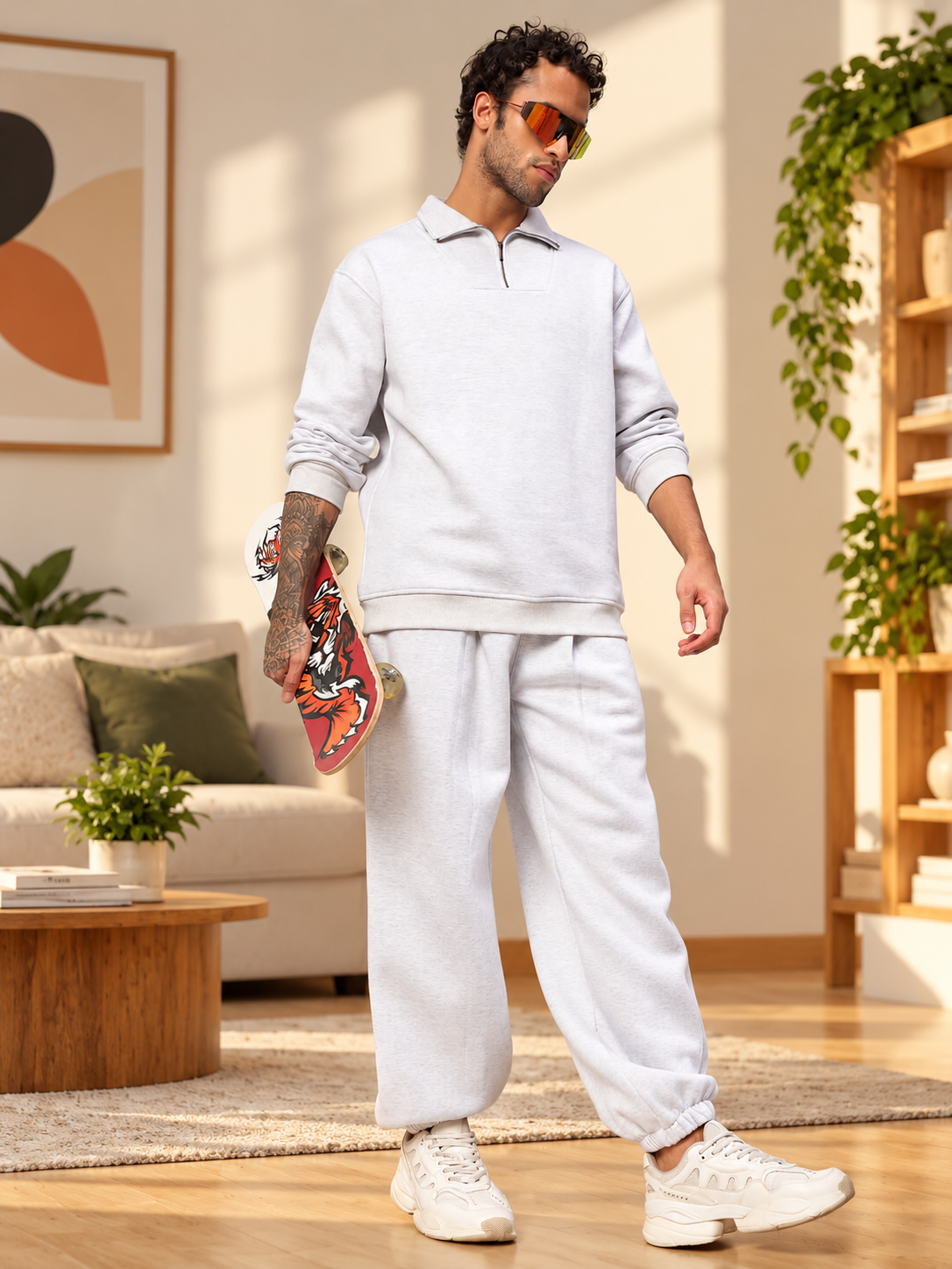 BONAFIDE SWEATSHIRT MELANGE GREY - Wearduds, view 5