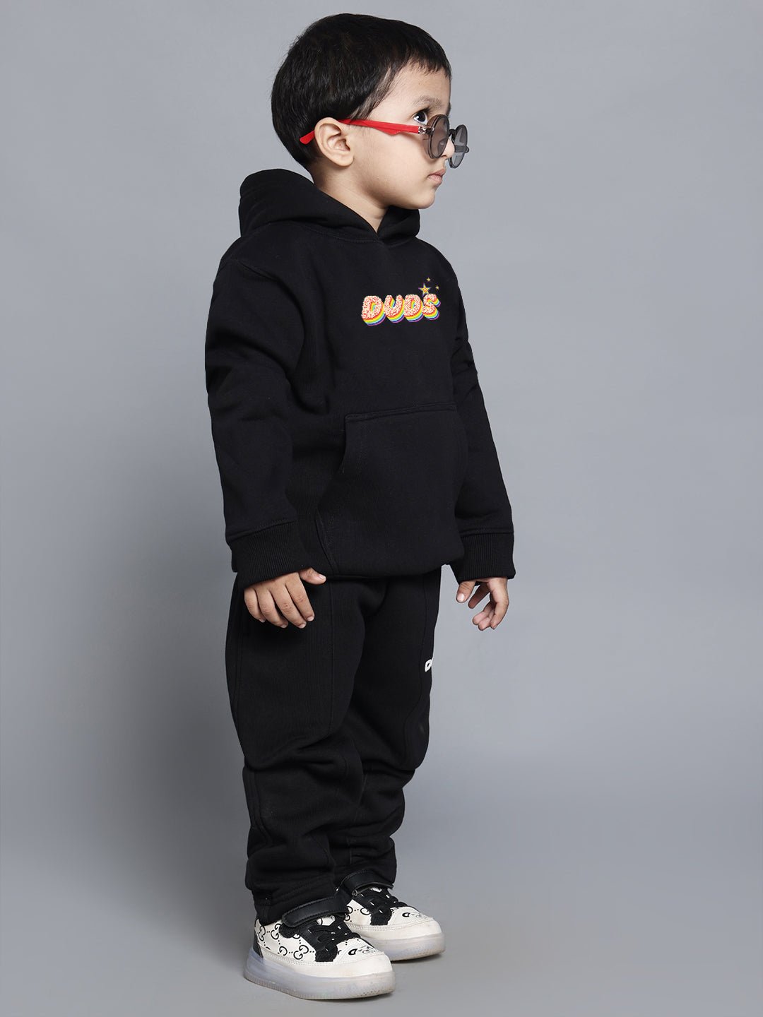 BORN TO SHINE OVERSIZED HOODIE BOYS GIRLS BLACK - KIDS HOODIE