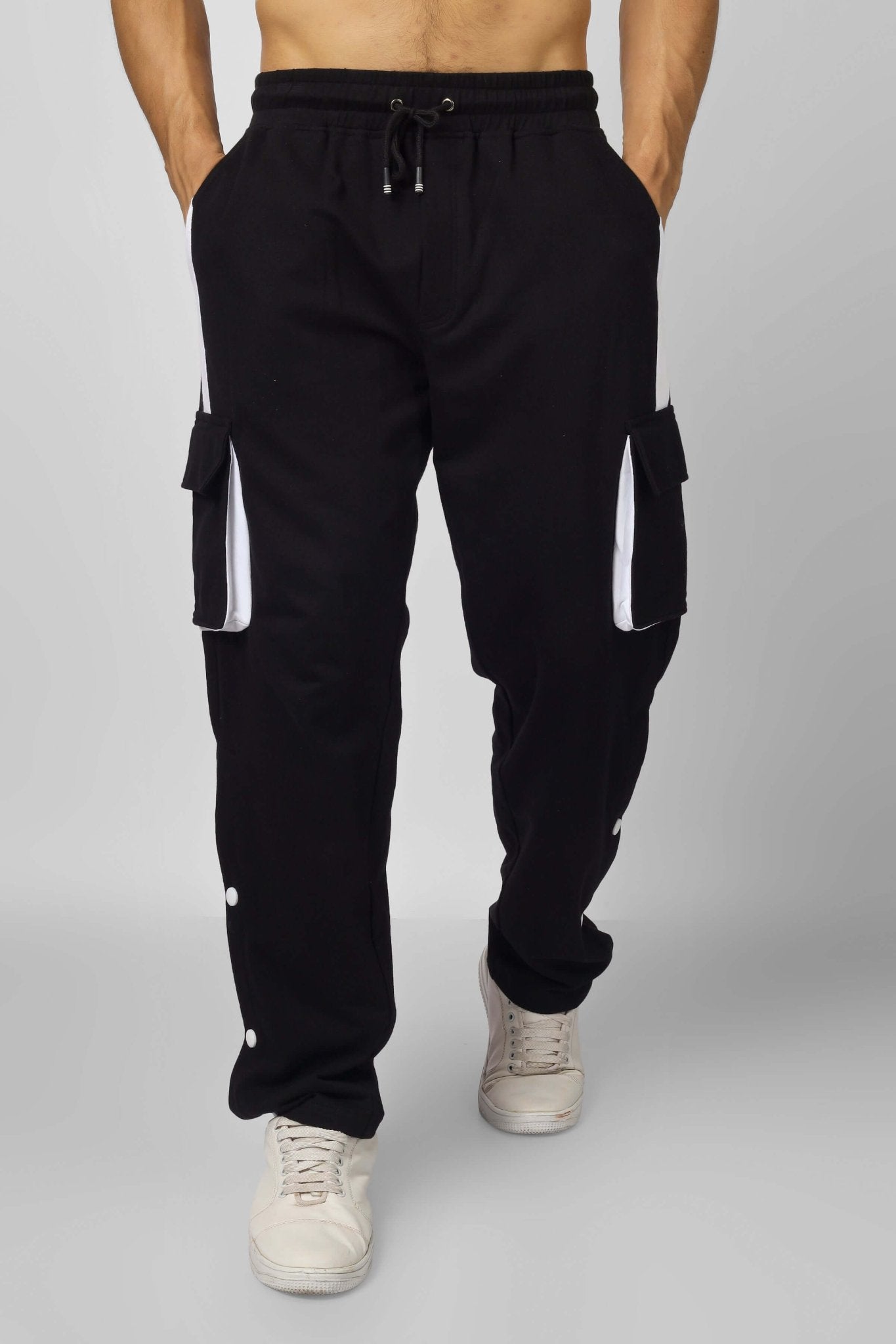 BRACKET CARGO PANT BLACK WHITE HIGHLIGHTER - CARGO