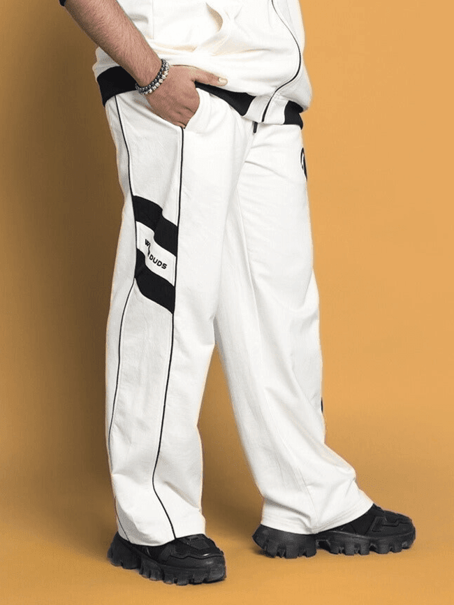 CALEDONIA JOGGERS OFF WHITE BLACK STRIPE - JOGGER