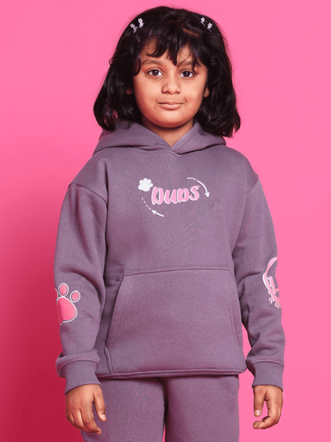 CASPER OVERSIZED HOODIE BOYS & GIRLS VIOLET - KIDS HOODIE