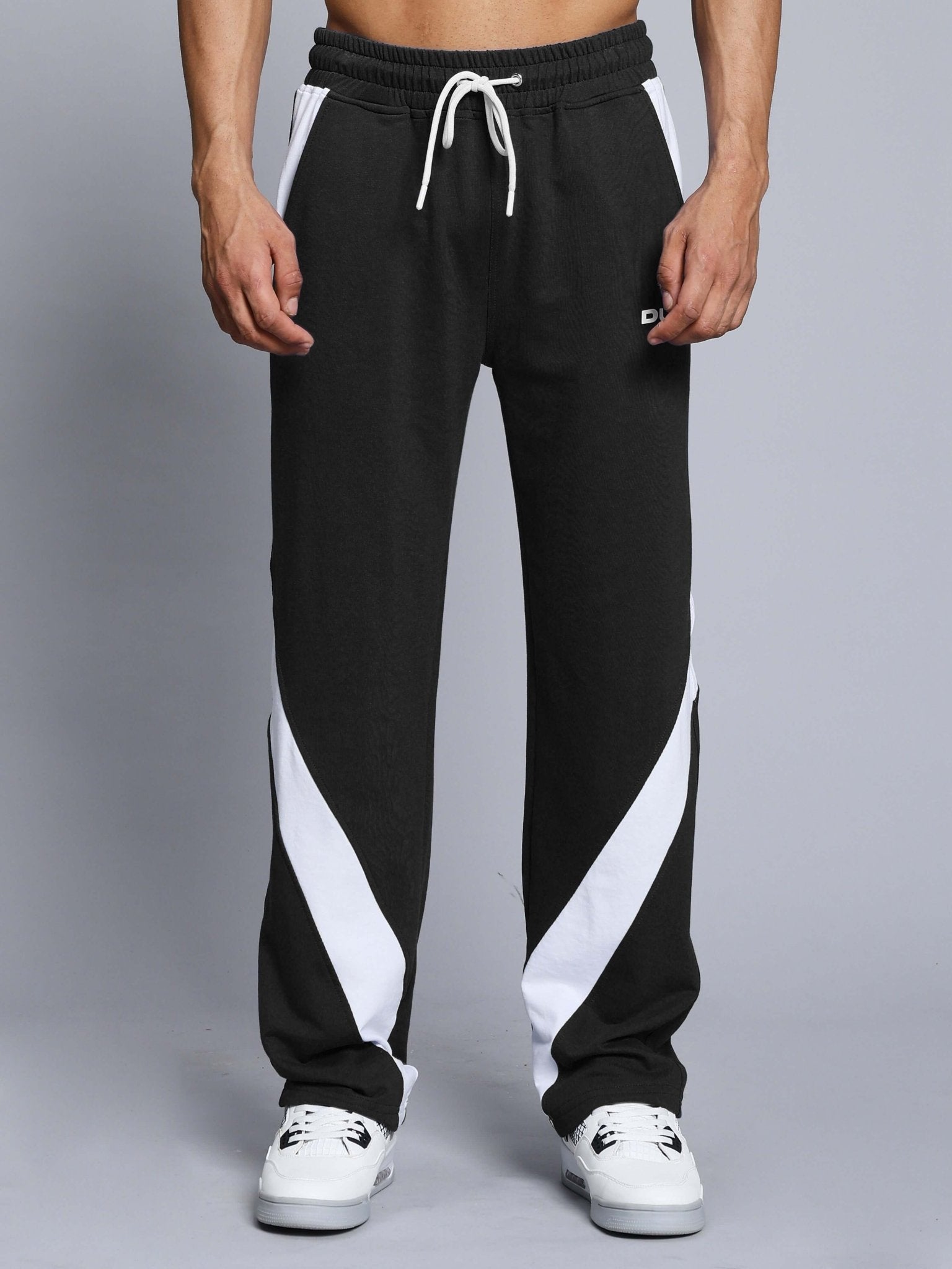 CELESTINE COOL RELAXED FIT JOGGER BLACK WHITE - JOGGER