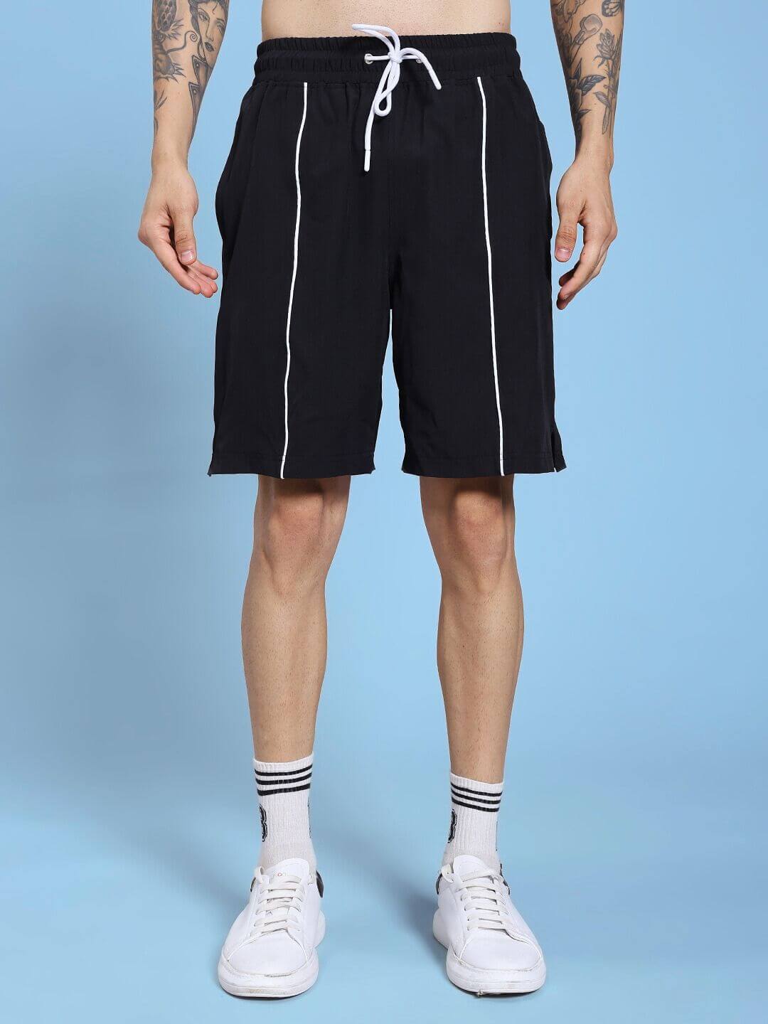 CHAMPION ZONE FRONT PLATED SHORTS BLACK - SHORTS