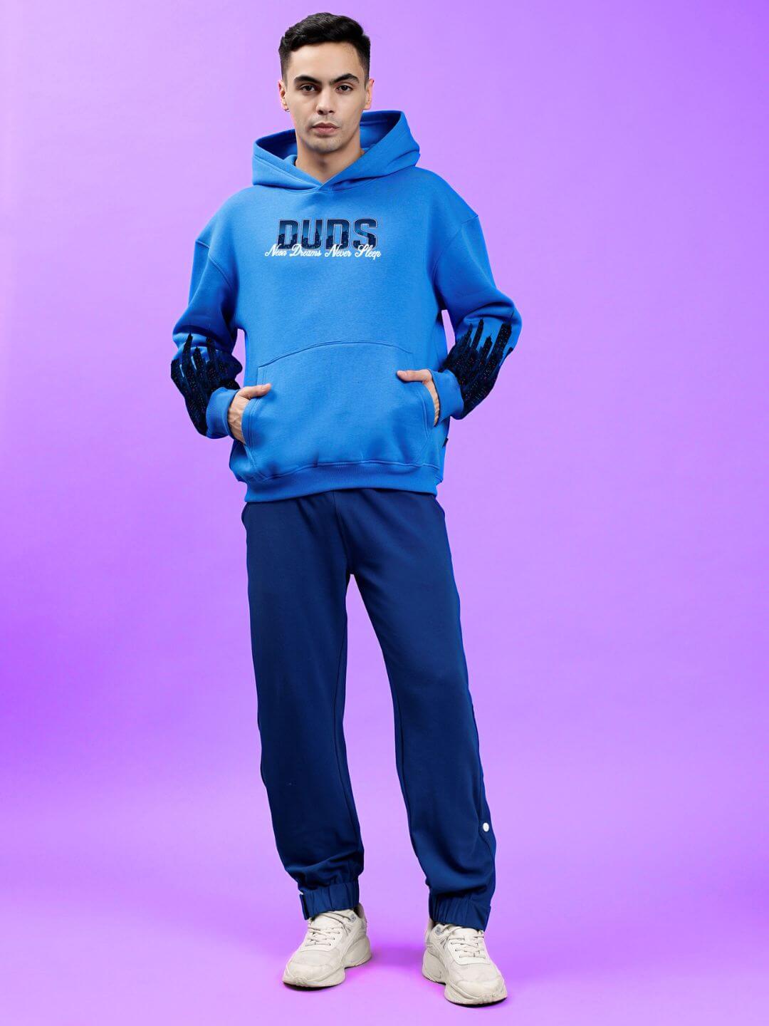 CITY OF DREAMS PRINTED HOODIE ROYAL BLUE - Hoodie