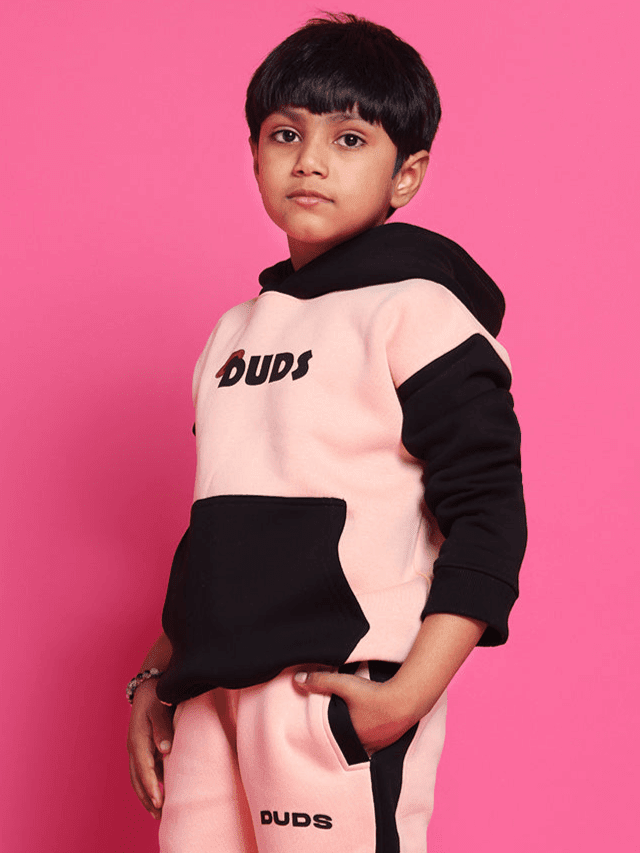 CLUB HOUSE OVERSIZED HOODIE BOYS GIRLS BLACK BEIGE - KIDS HOODIE