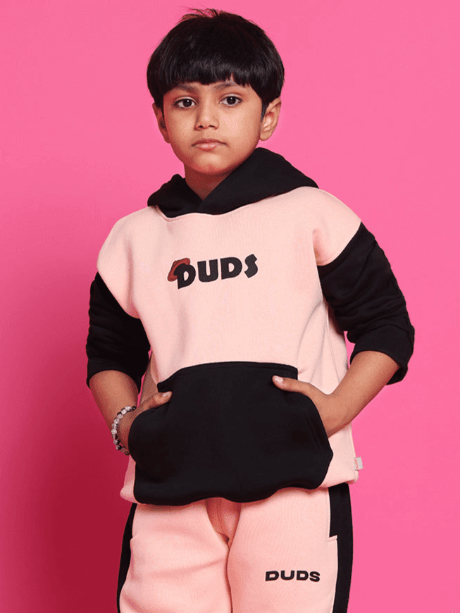 CLUB HOUSE OVERSIZED HOODIE BOYS GIRLS BLACK BEIGE - KIDS HOODIE