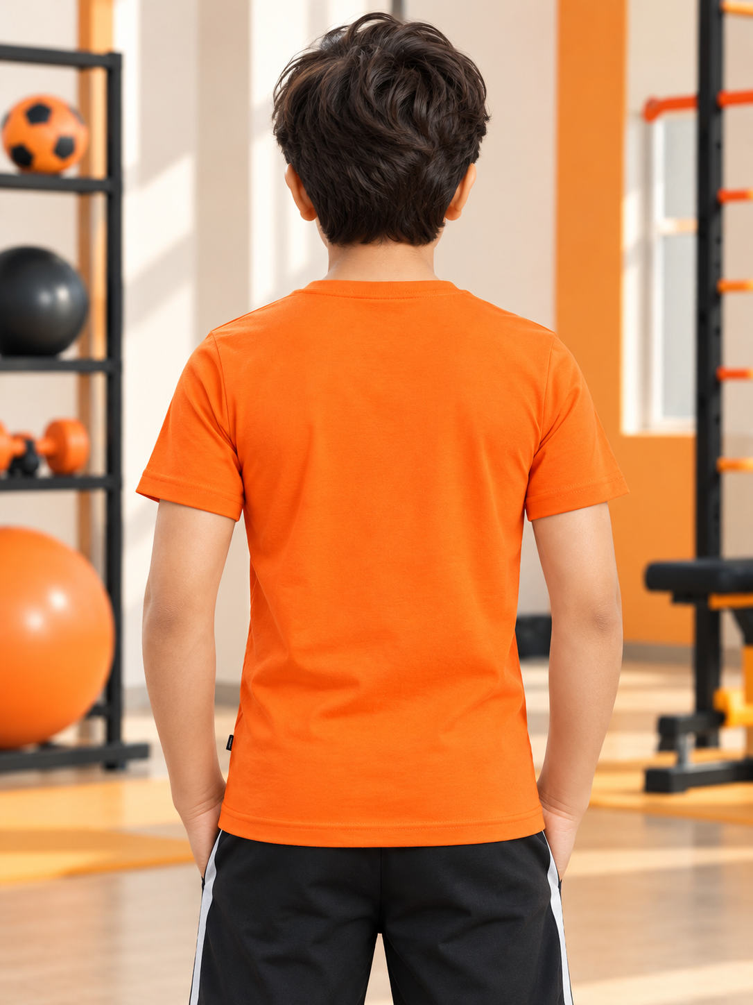 CORE SHORT REGULAR FIT T-SHIRT FOR BOYS GIRLS ORANGE