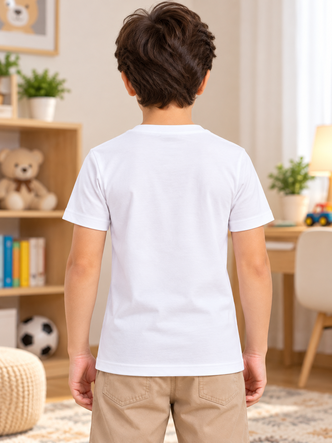 CORE SHORT REGULAR FIT T-SHIRT FOR BOYS GIRLS WHITE