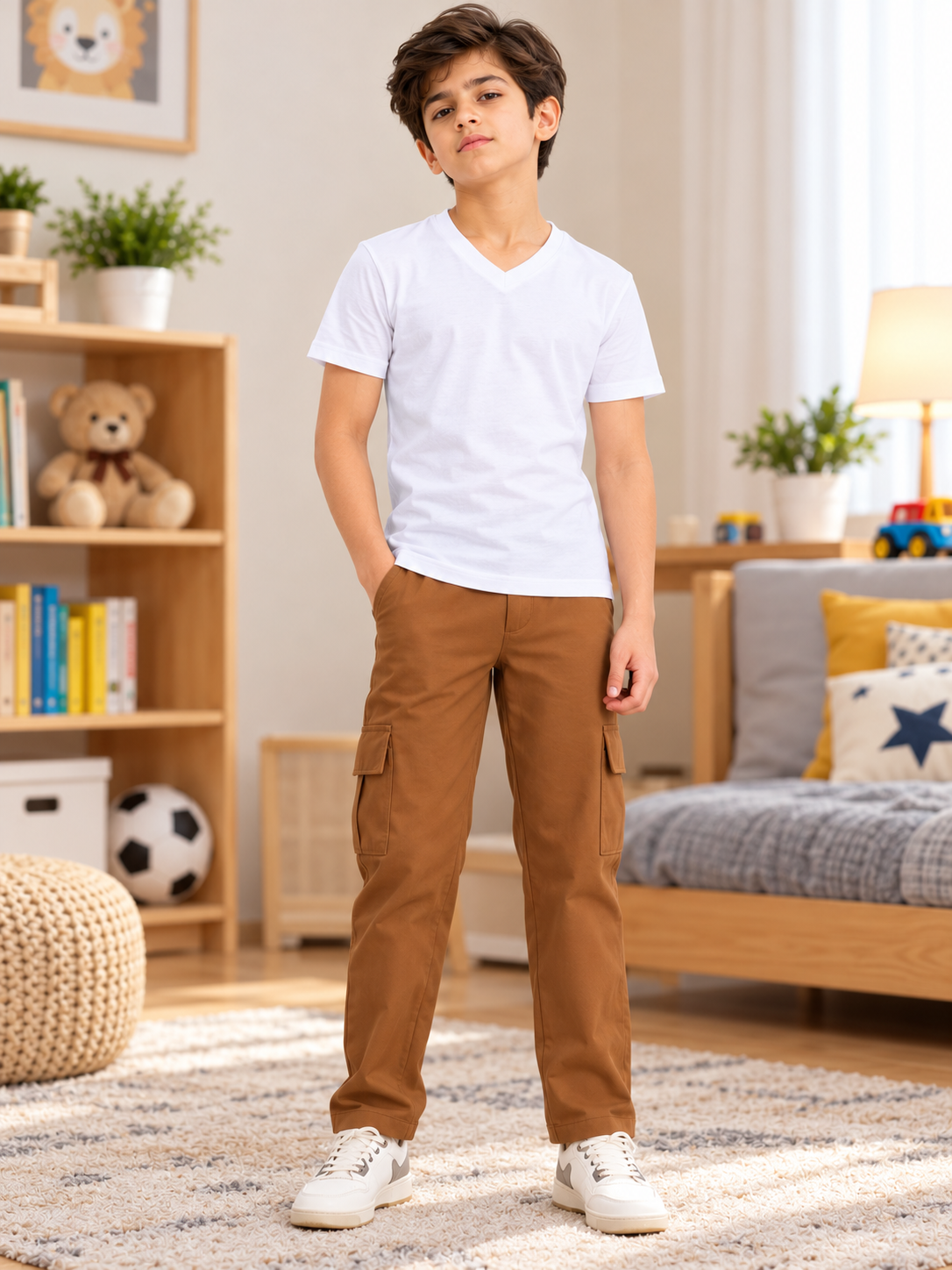 CORE SHORT REGULAR FIT T-SHIRT FOR BOYS GIRLS WHITE