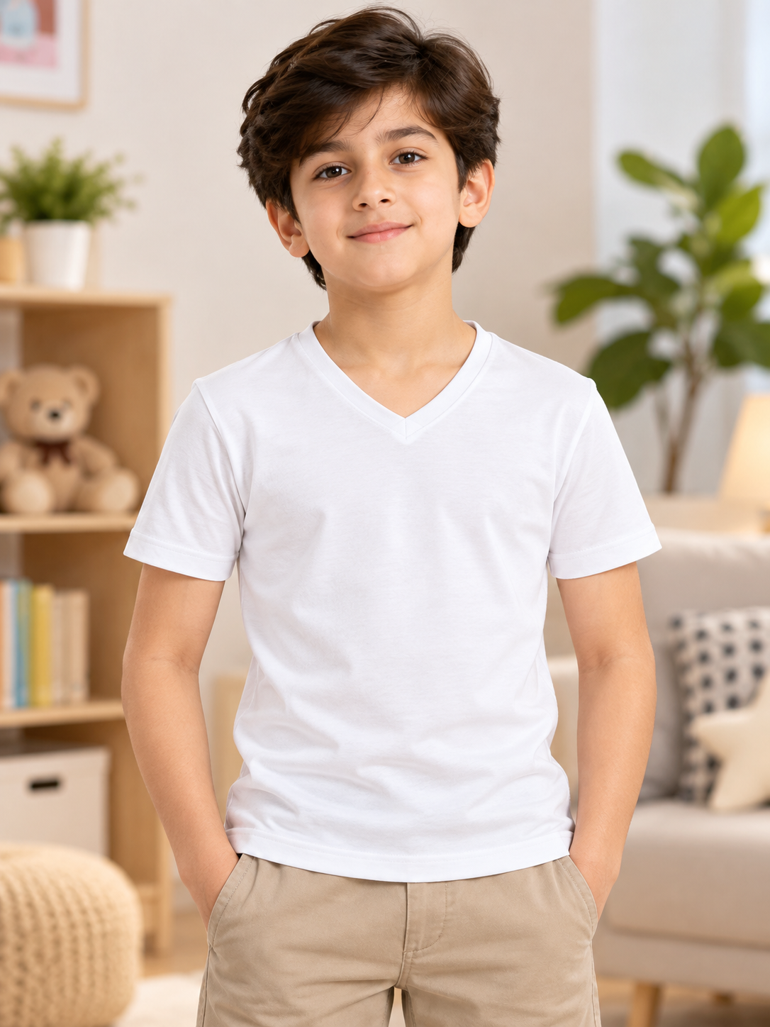 CORE SHORT REGULAR FIT T-SHIRT FOR BOYS GIRLS WHITE