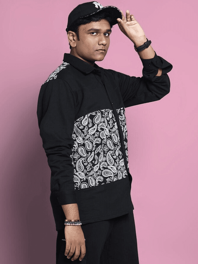 COVE COTTON TERRY SHIRTS BLACK BANDANA PRINT - JACKET