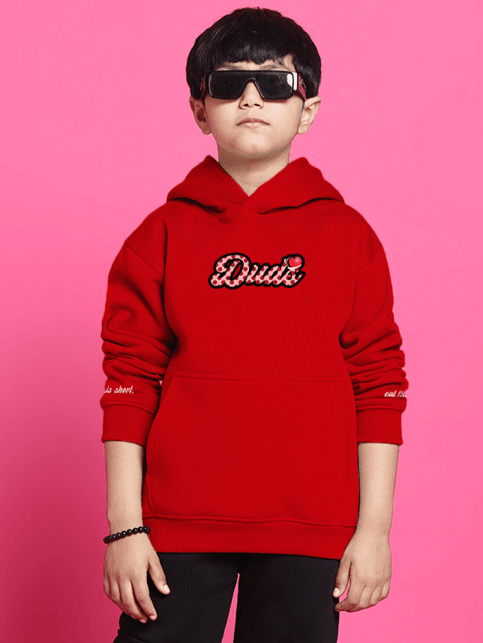 CUPCAKE OVERSIZED HOODIE BOYS GIRLS RED - KIDS HOODIE