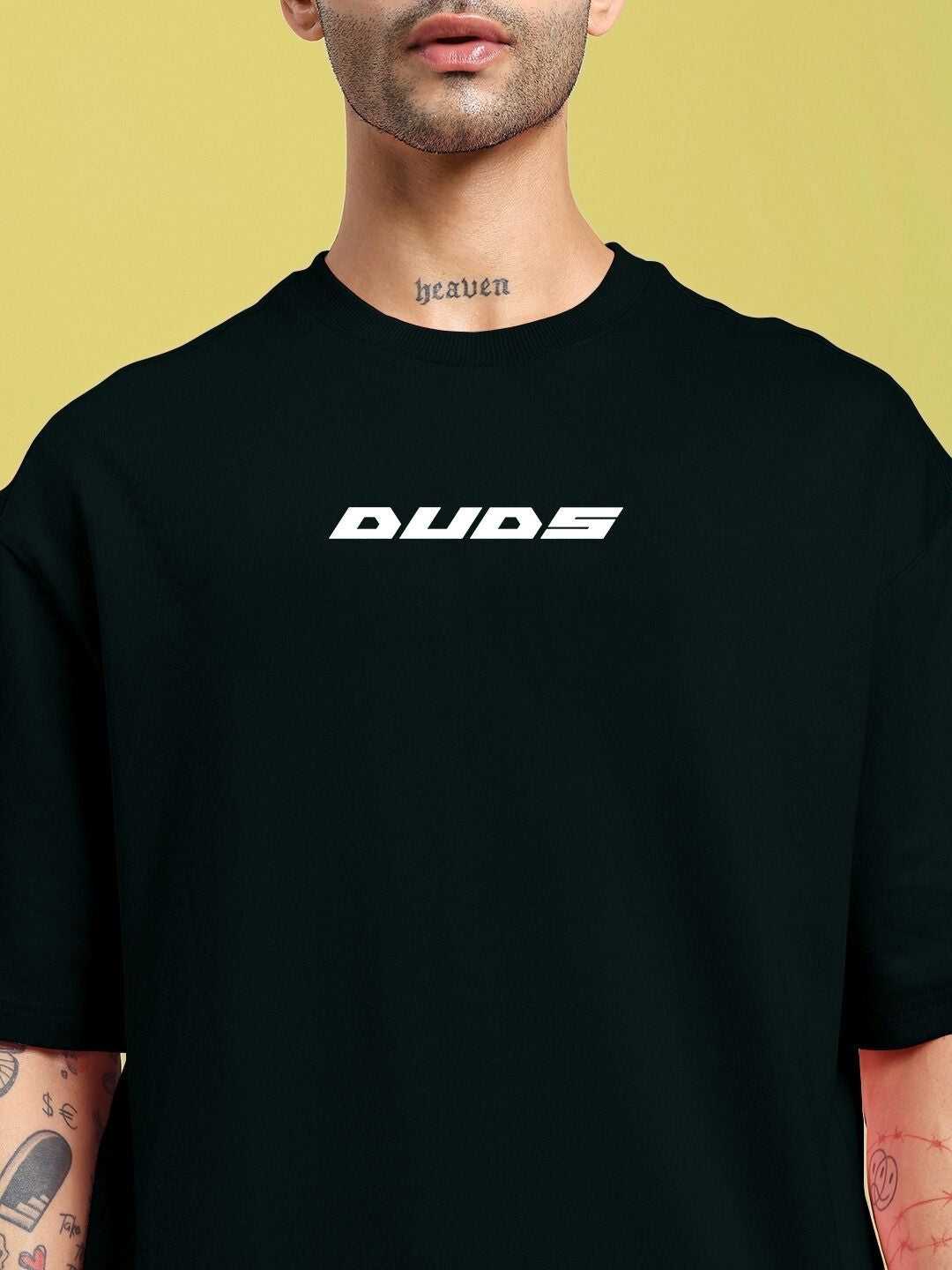 CYBERPUNK OVER-SIZED T-SHIRT BLACK with sleek design and bold graphic detail for futuristic street style.