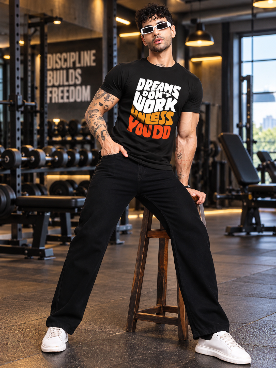 DREAMS REGULAR FIT T-SHIRT BLACK