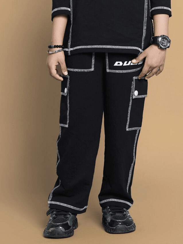 DYNAMIC JOGGER FOR BOYS GIRLS BLACK - KIDS CARGO