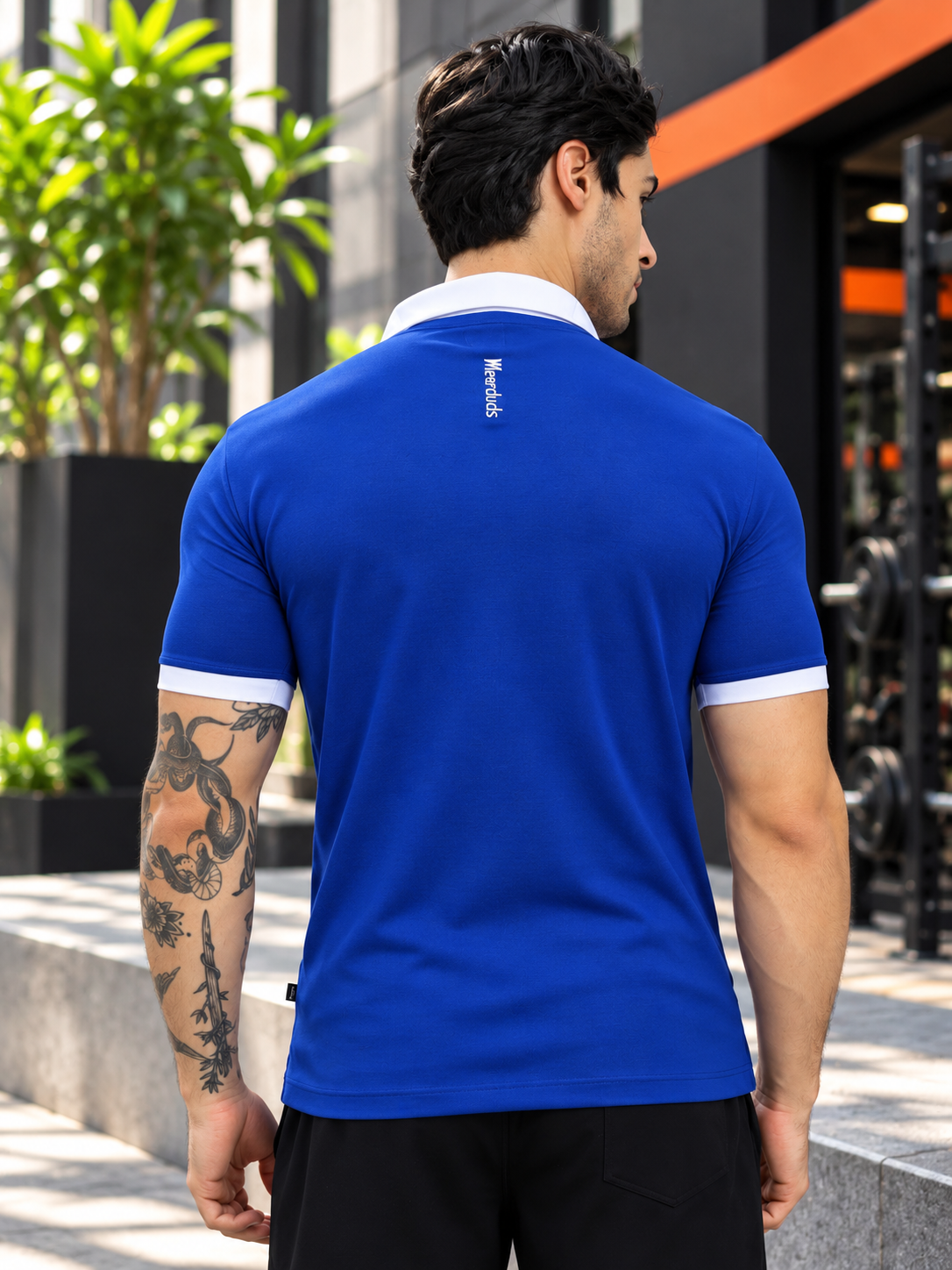 EDGE POLO REGULAR FIT T-SHIRT BLUE - Wearduds, view 3
