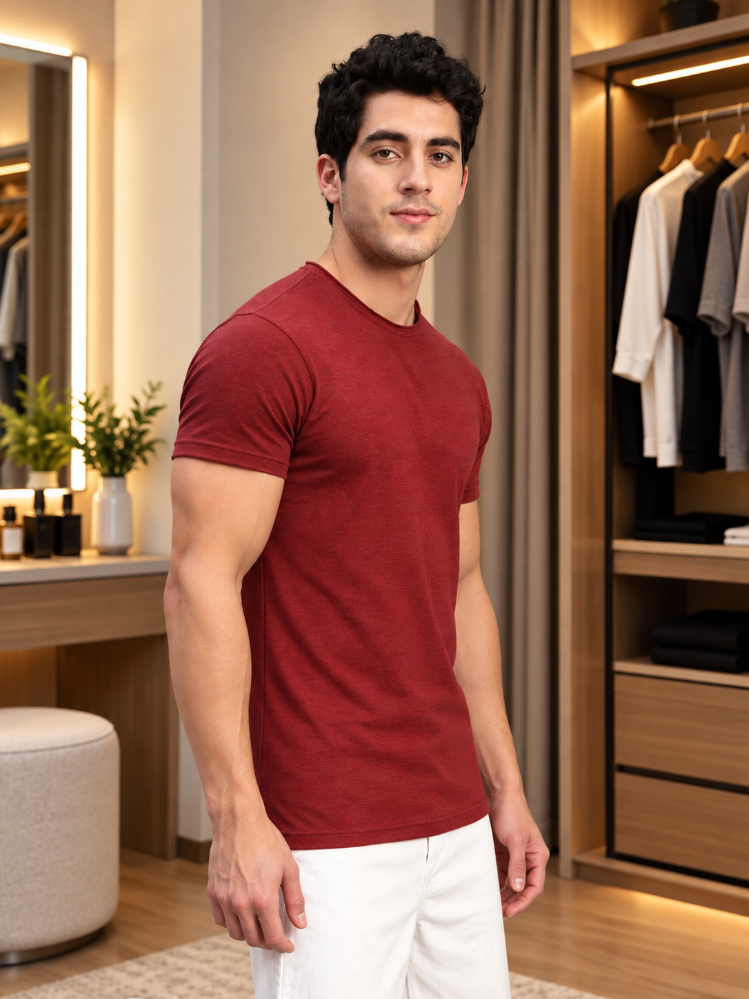 ELEX REGULAR FIT T-SHIRT MAROON