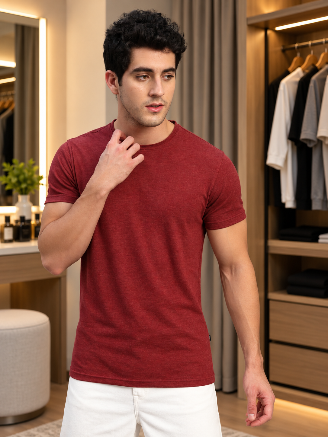 ELEX REGULAR FIT T-SHIRT MAROON