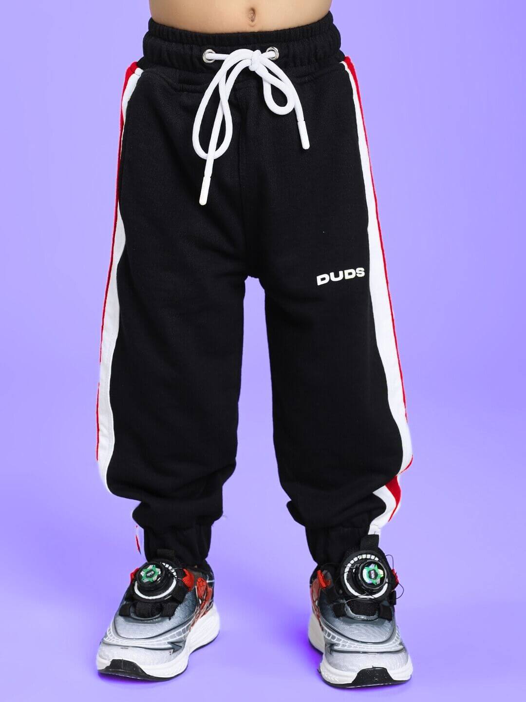 EMIRATI JOGGER FOR BOYS AND GIRLS BLACK BLACK RED - KIDS JOGGER