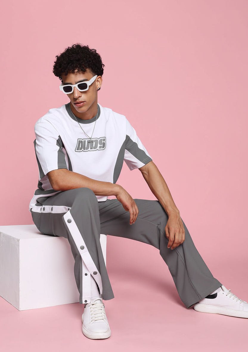 EZEL OVER SIZED T - SHIRT WHITE - GREY - T-shirt