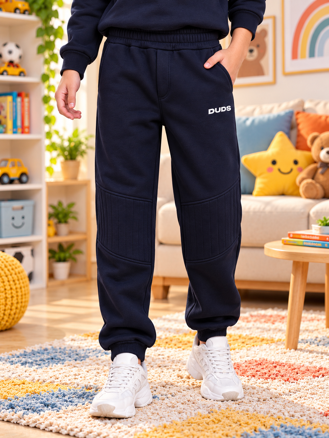 FIGHT NIGHT FLEECE PANT FOR KIDS NAVY BLUE