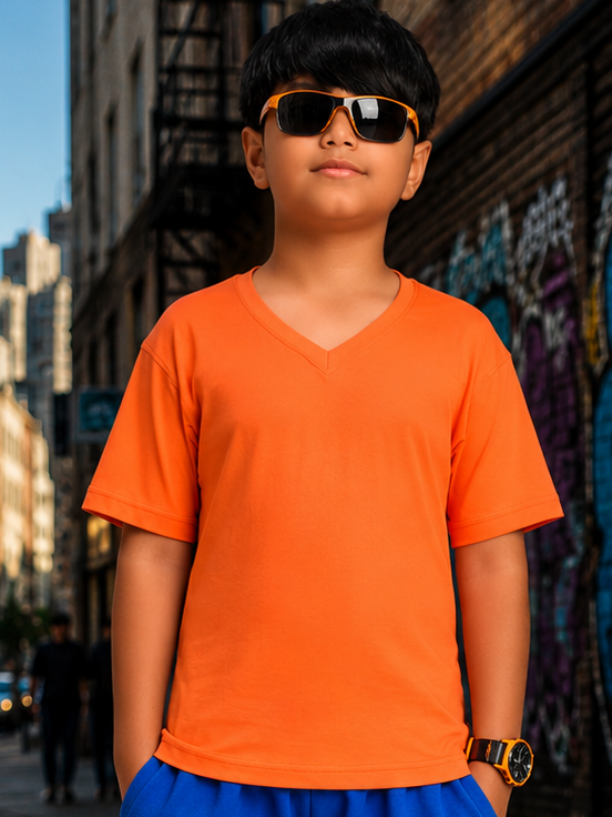 COOLFIT T-SHIRT FOR BOYS GIRLS ORANGE