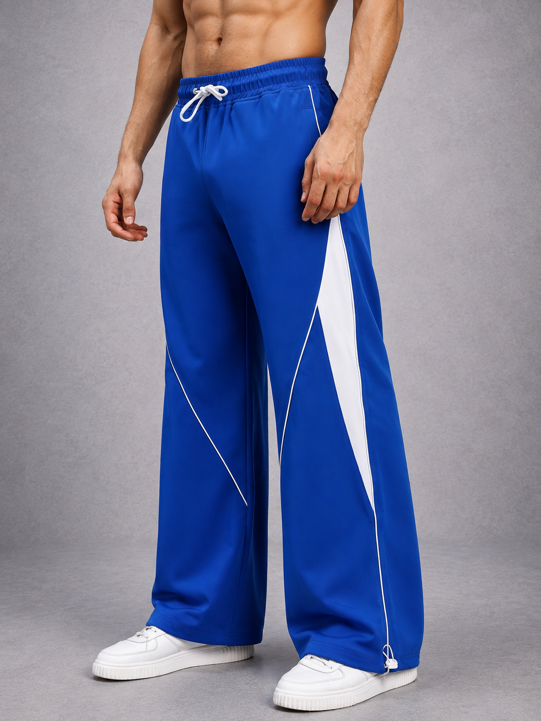 BOLD ELECTRIC RELAXED-FIT JOGGERS BLUE