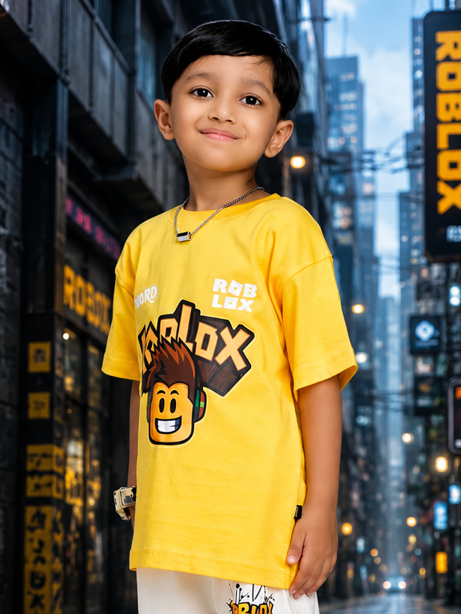 ROBLOX RUSH T-SHIRT FOR BOYS GIRLS SKY YELLOW