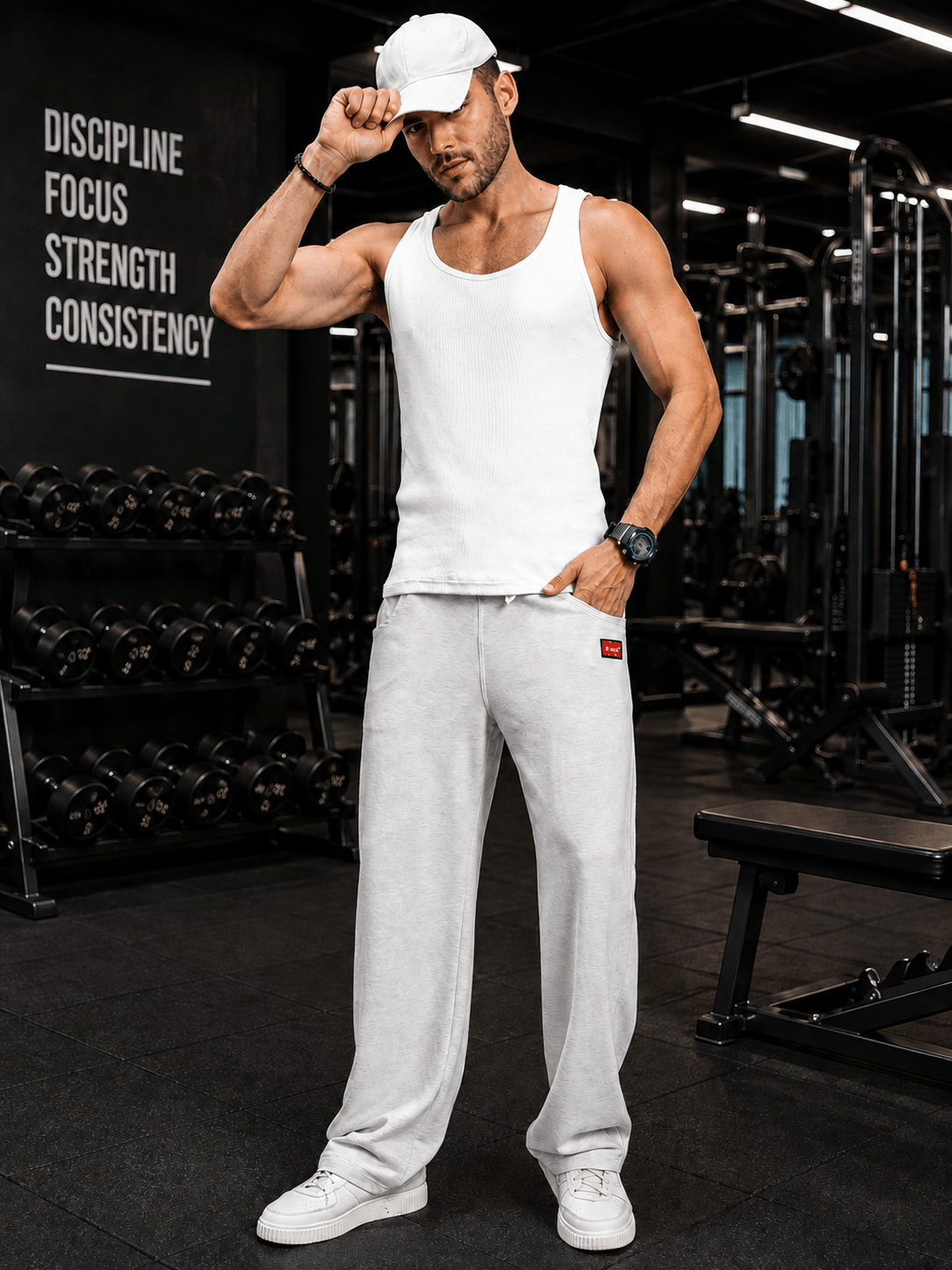 WEARDUDS Shop EASY WEAR VEST GYM T-SHIRT WHITE for a clean, sporty look perfect for gym sessions, workouts, casual outings, and everyday styling.