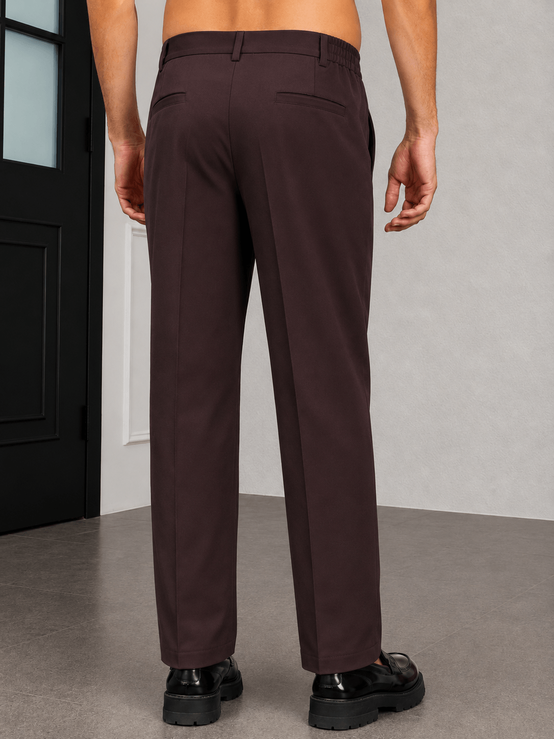 HIGH-FLEX TAILORED PANTS MAROON