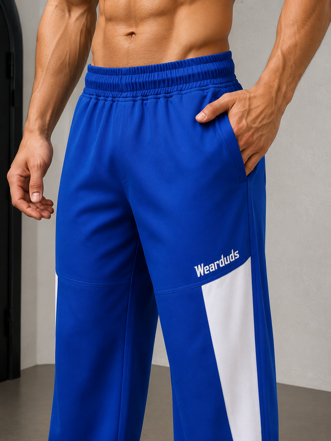 PULSE RELAXED-FIT JOGGERS BLUE WHITE