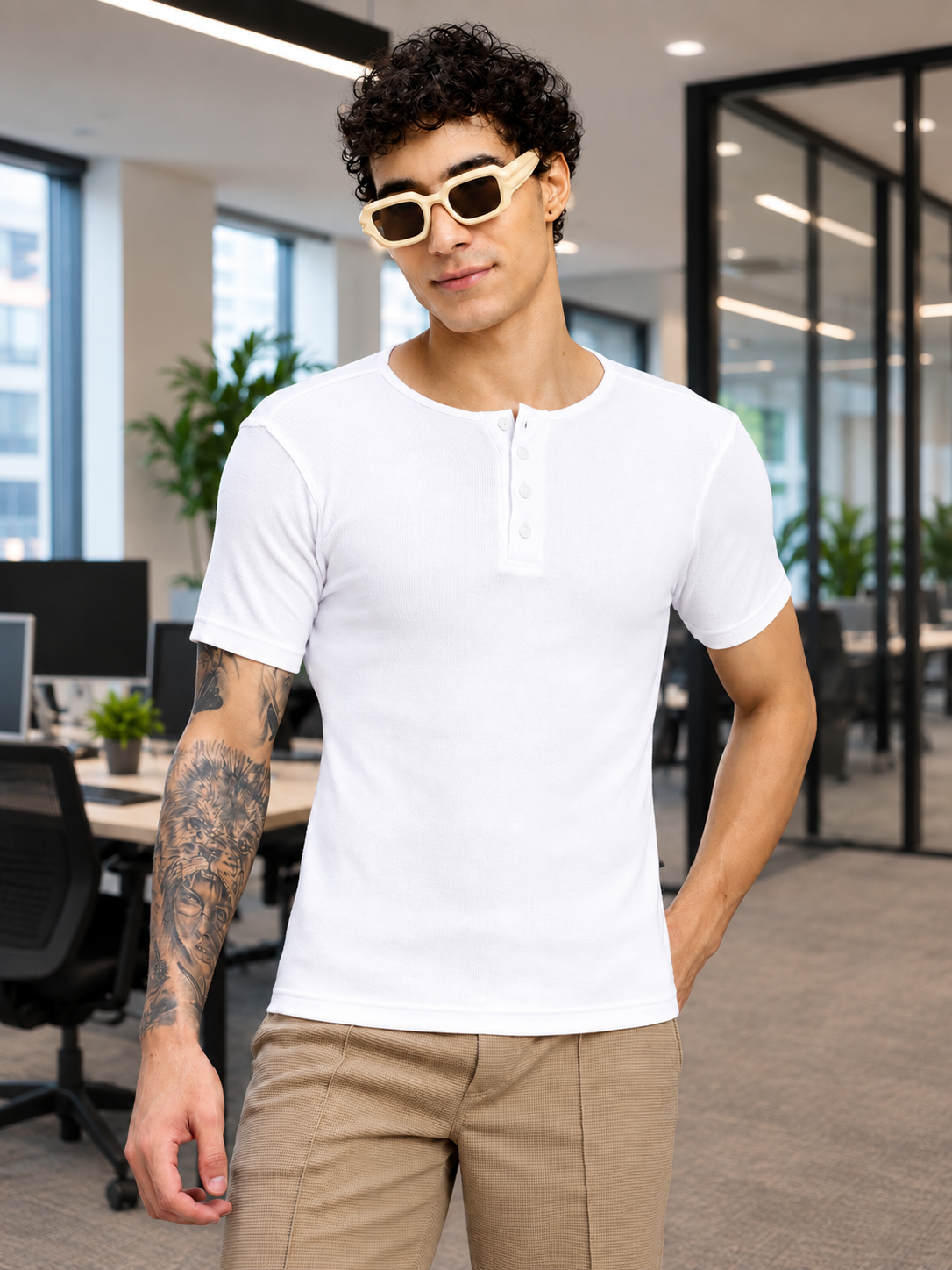 SPEARMINT VECTOR T-SHIRT WHITE
