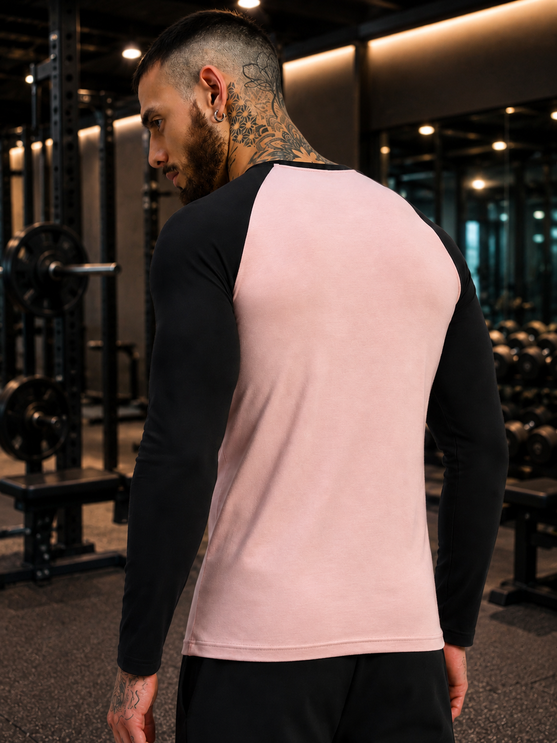 FITFLOW SLIM FIT SWEATSHIRT PINK BLACK