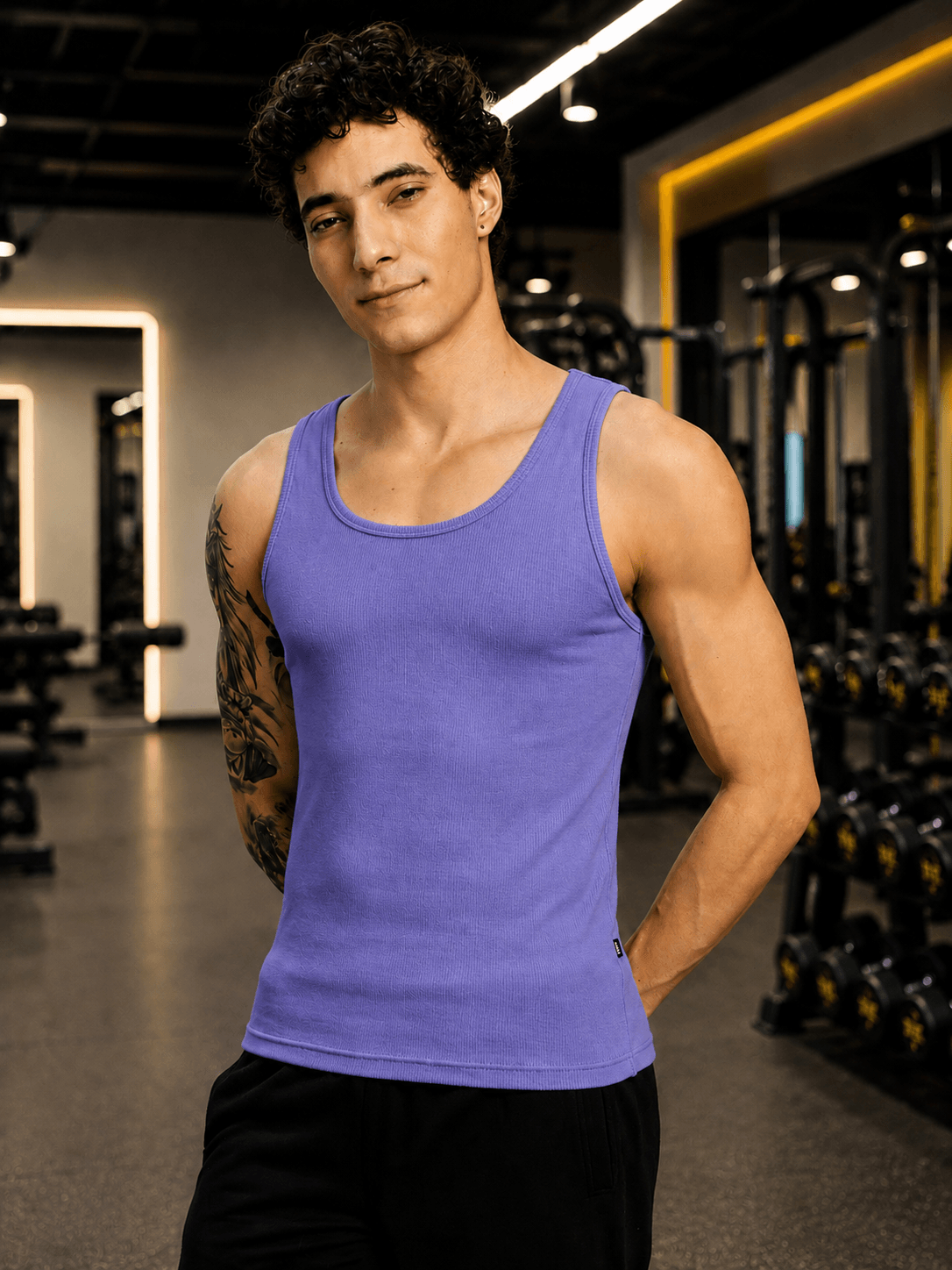 WEARDUDS Shop EASY WEAR VEST GYM T-SHIRT PURPLE for a bold, sporty look perfect for workouts, gym sessions, casual outings, and everyday styling.
