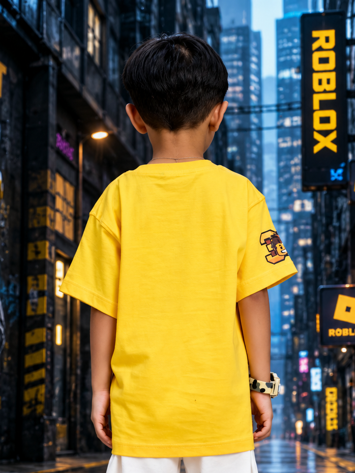 ROBLOX RUSH T-SHIRT FOR BOYS GIRLS SKY YELLOW