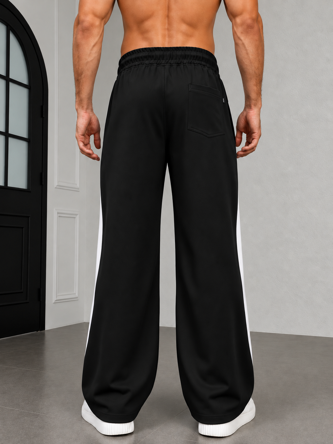 PULSE RELAXED-FIT JOGGERS BLACK WHITE