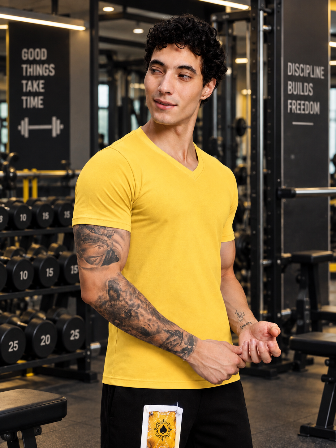 CORE SHORT REGULAR FIT T-SHIRT YELLOW
