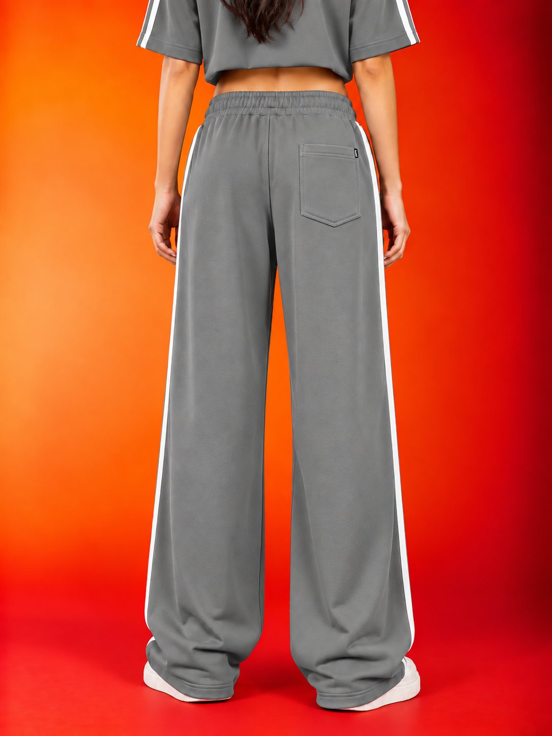 WOMEN ROSTER RELAXED FIT JOGGERS GREY WHITE