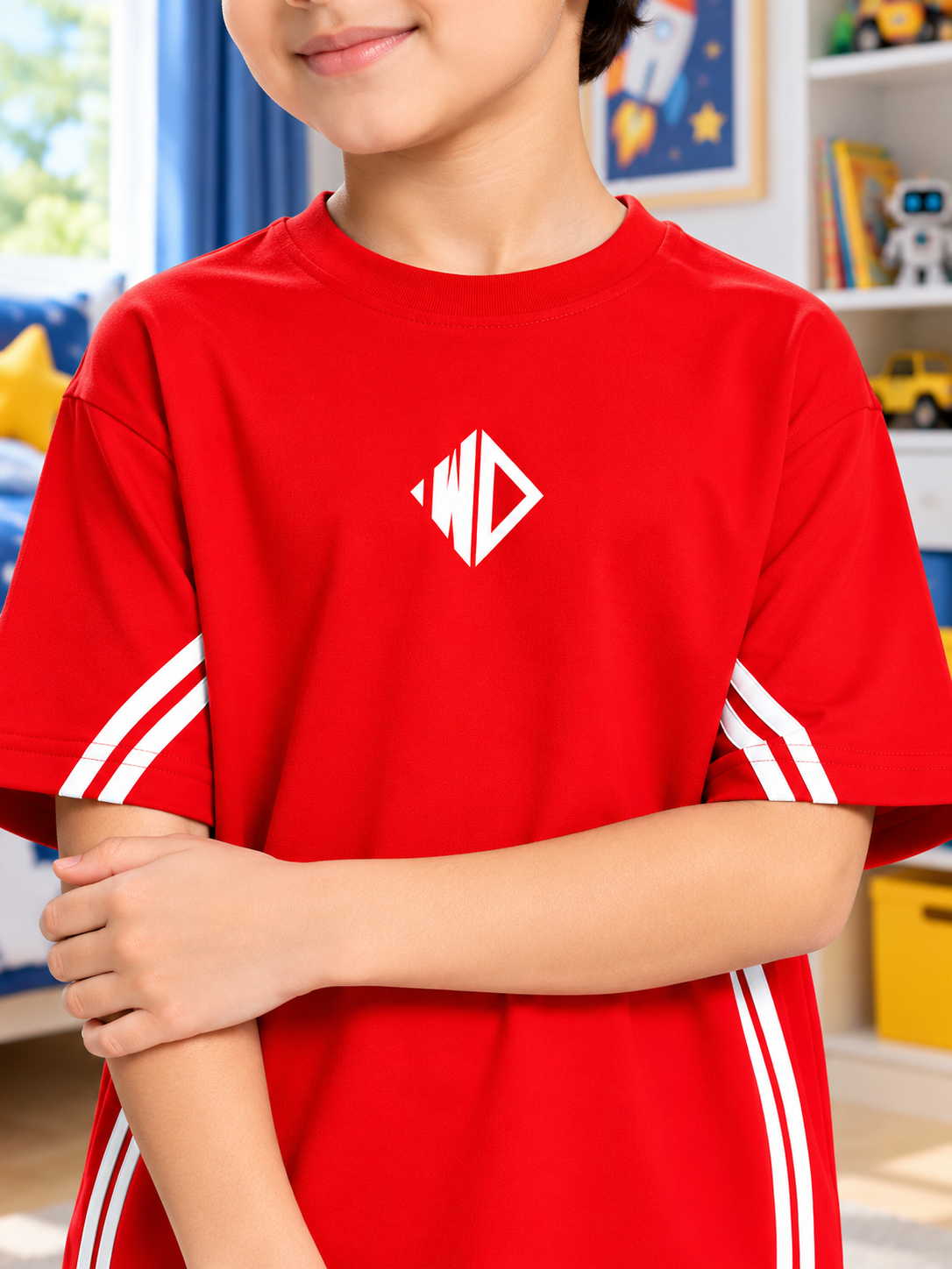 OUTLOOK T-SHIRT FOR BOYS GIRLS RED