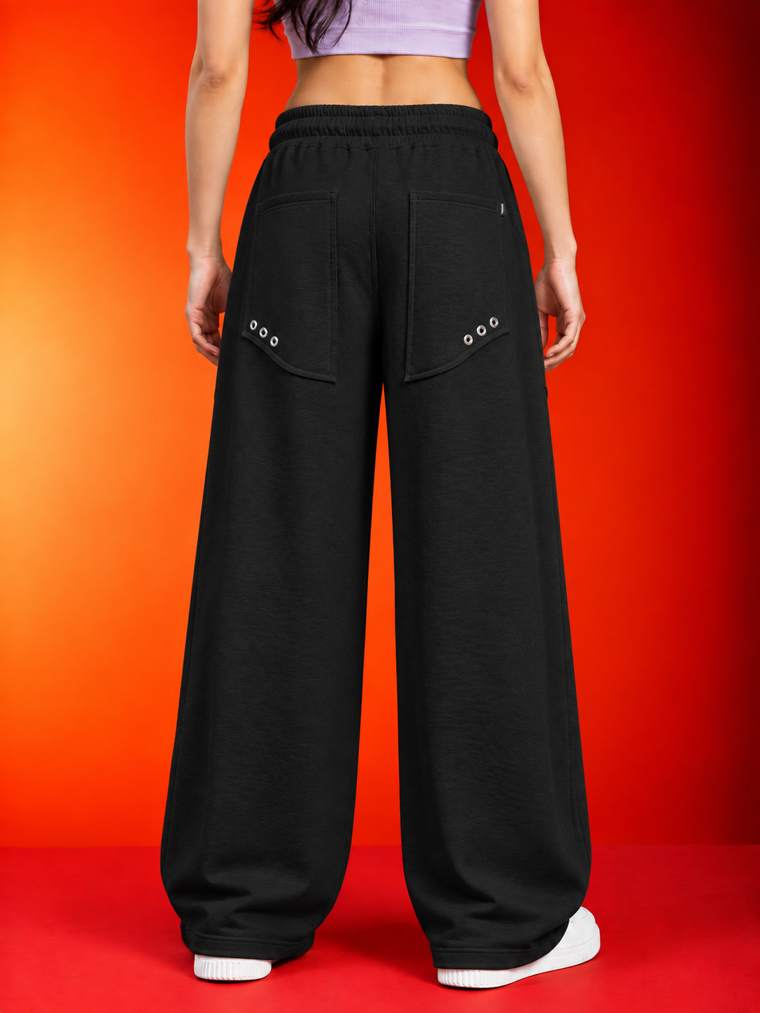 WOMEN STREETWEAR LOOSE-FIT GRAPHIC BLACK