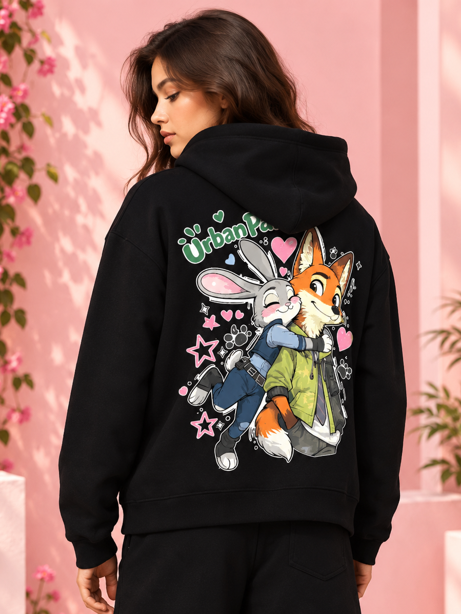 WOMEN JUDY NICK ZOOTOPIA FLEECE CO-ORD BLACK