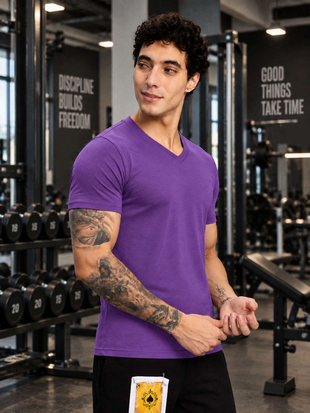 CORE SHORT REGULAR FIT T-SHIRT PURPLE