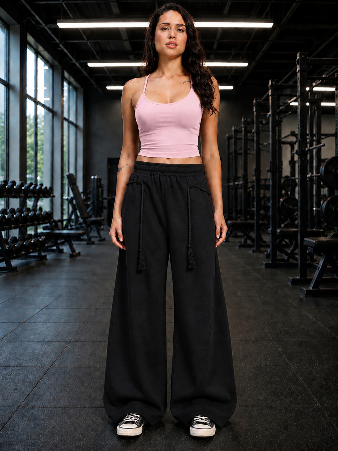 WOMEN SEAMLESS COTTON CROP-TOP PINK