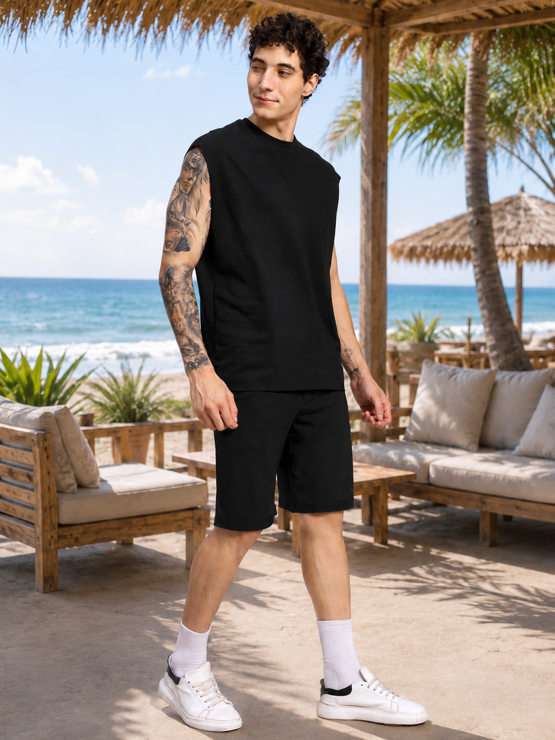 DRIVE MONOCHROME CO-ORD SET BLACK